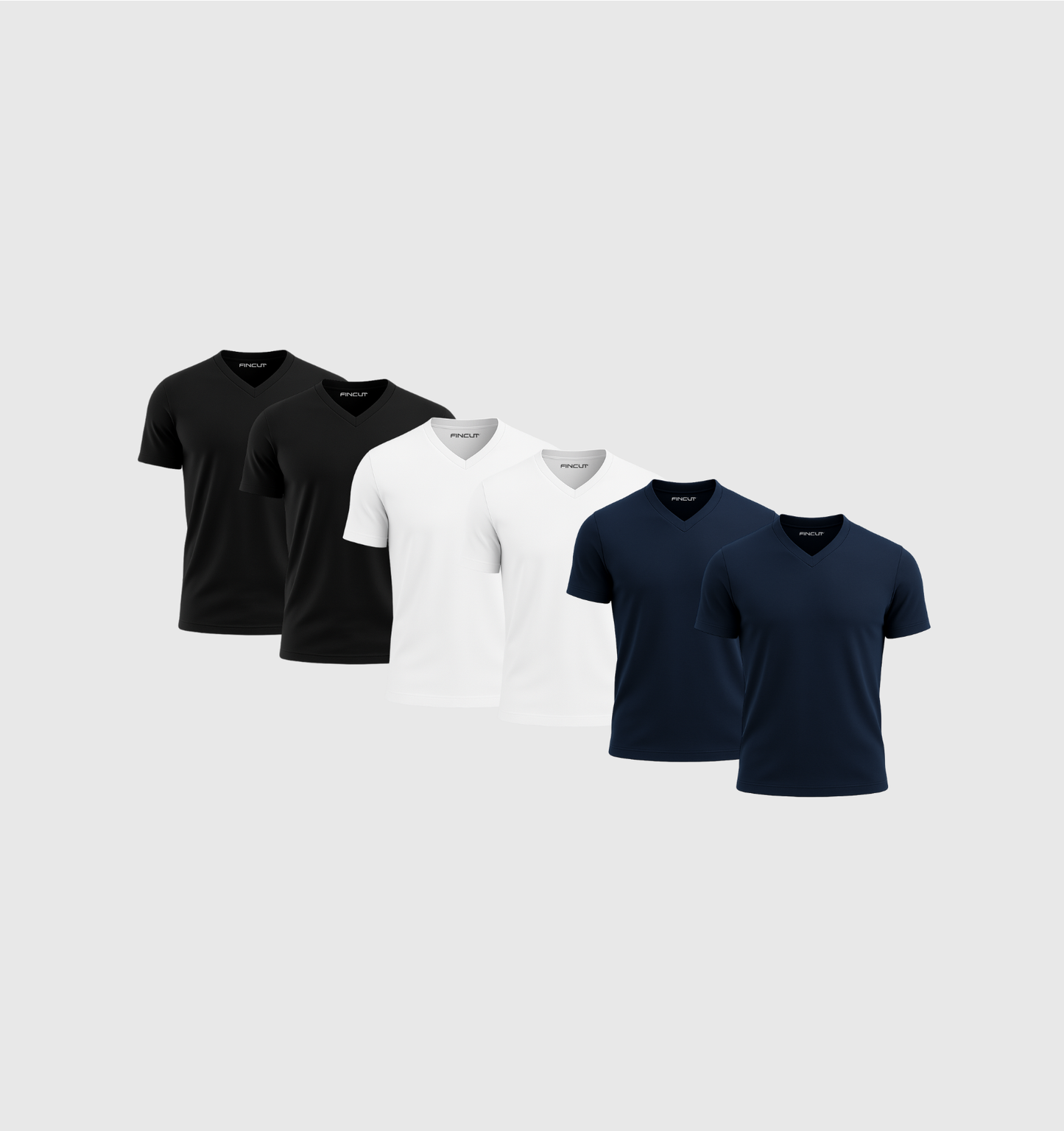 6er-Pack V-Ausschnitt-Shirts – Basic