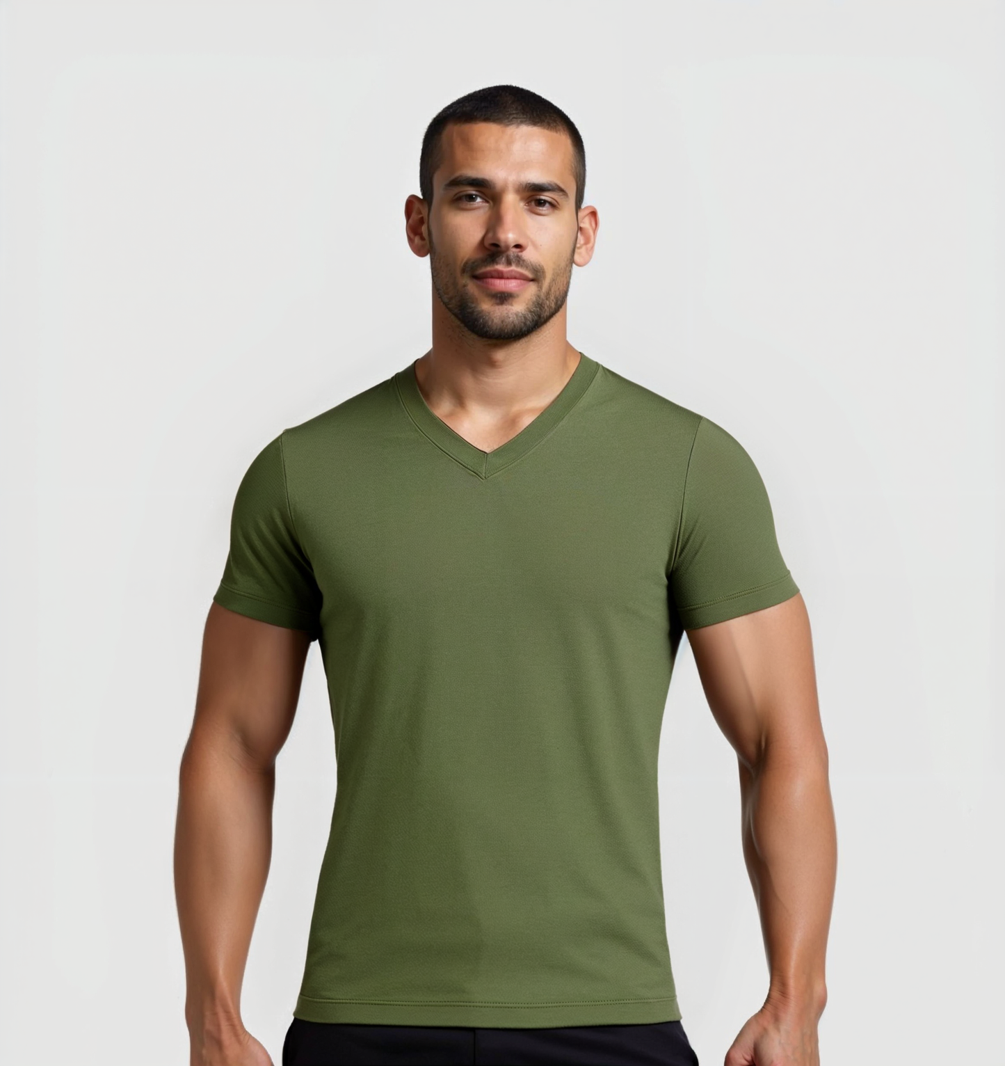 6er-Pack V-Ausschnitt-Shirts - Khaki