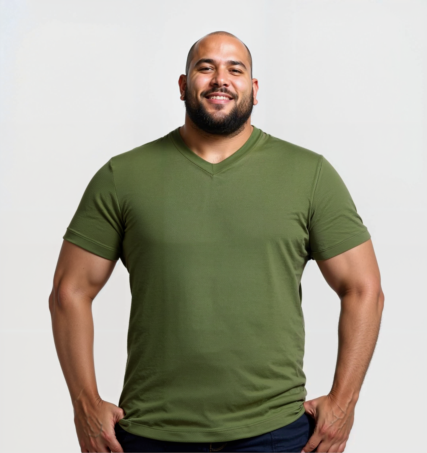 6er-Pack V-Ausschnitt-Shirts - Khaki