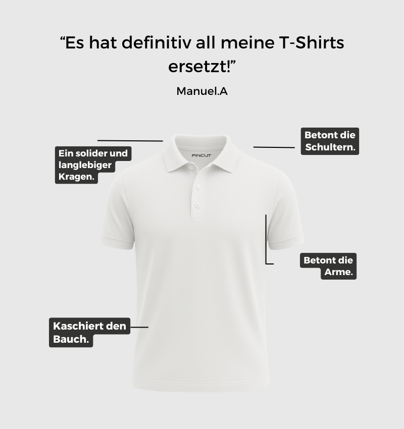 6er-Pack Poloshirts – Weiß