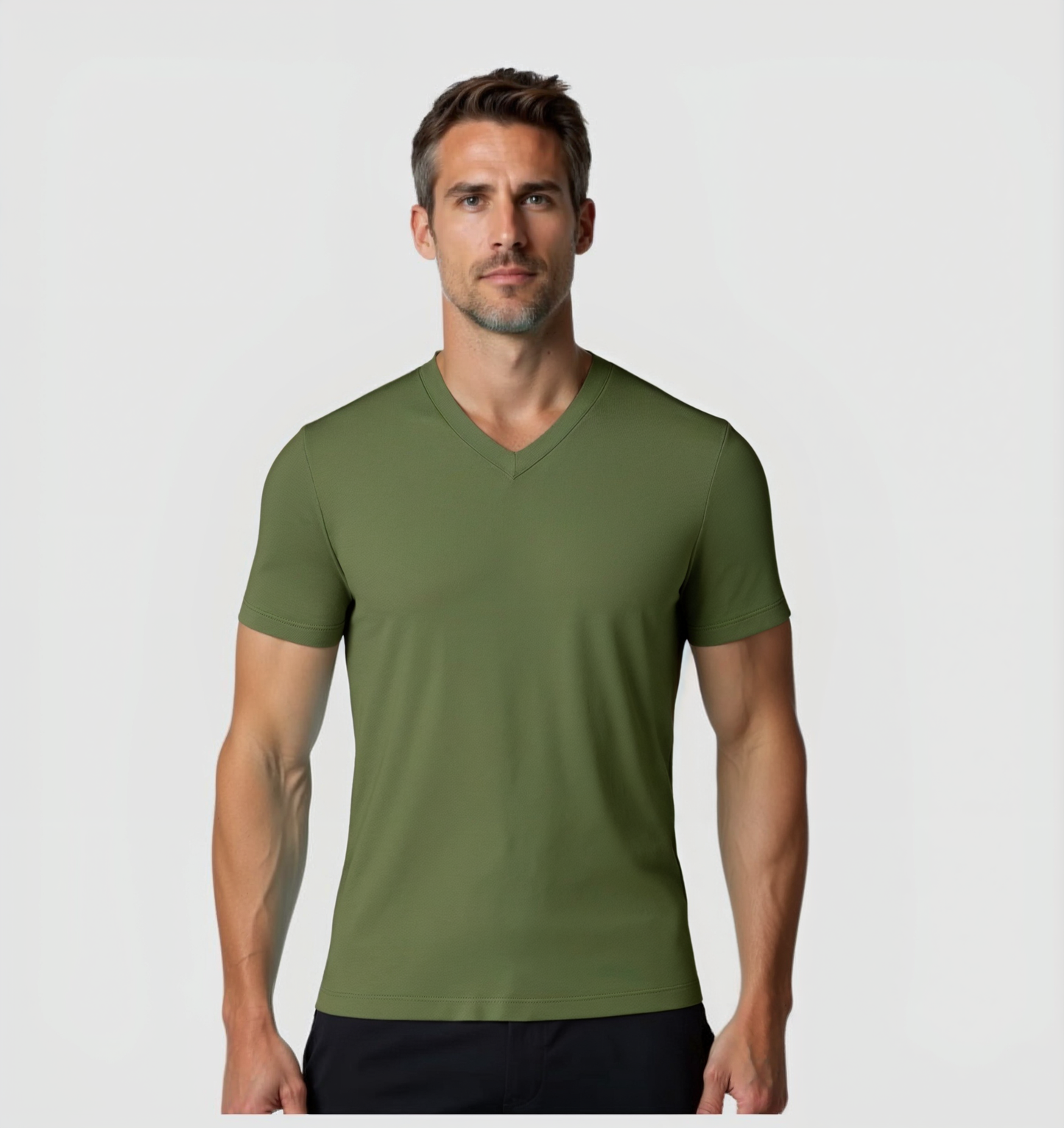 6er-Pack V-Ausschnitt-Shirts - Khaki